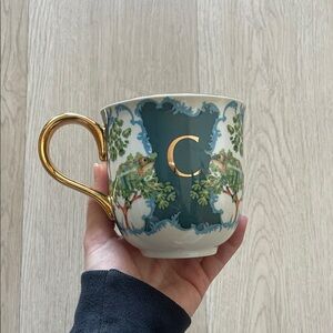 Lou Rota for Anthropologie Nature Table Monogram Mug
